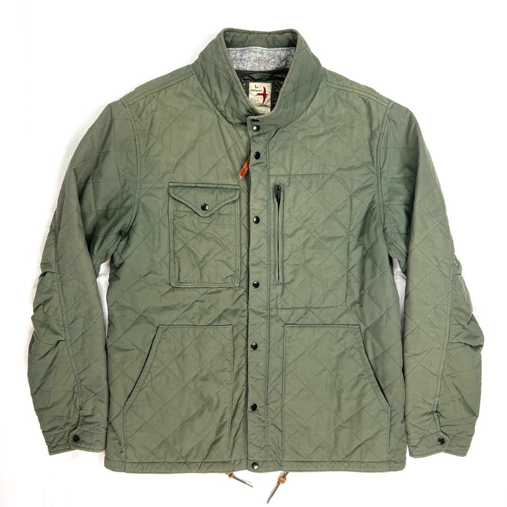 Relwen Jacket Men's L Large Quilted Tanker Jacket Insulated Green